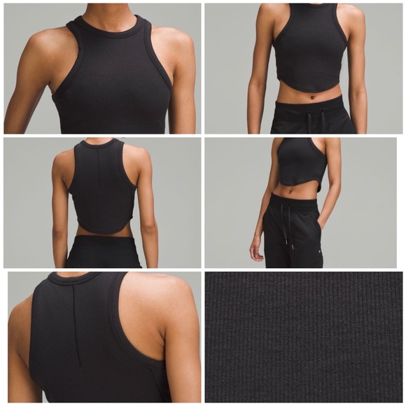lululemon athletica Tops - Lululemon Hold Tight Cropped Crop Tank Top Black (Size 8) NWT